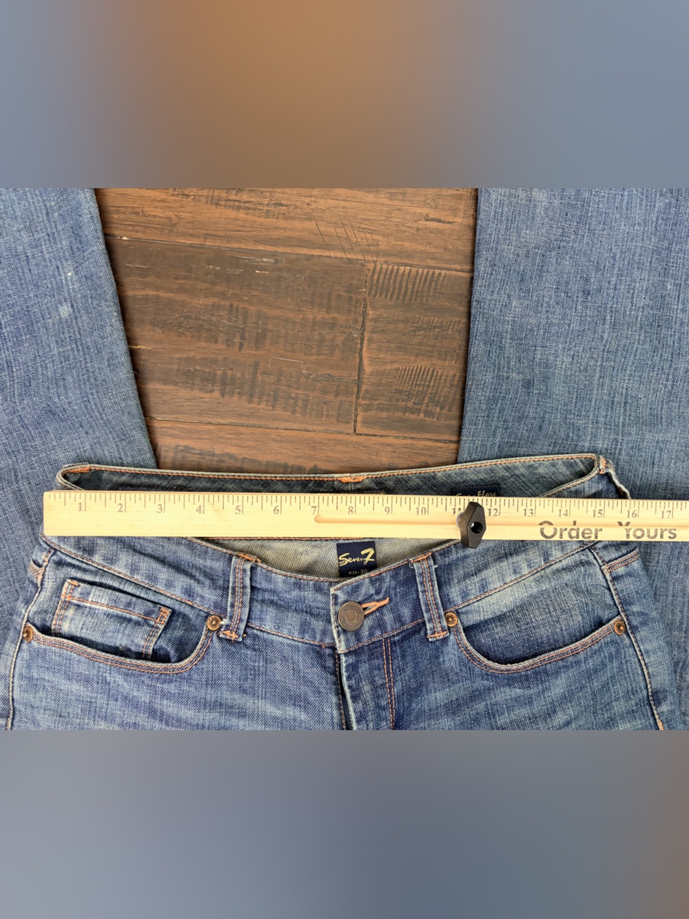 Seven7 Light Blue Flare Jeans Size 30 - Picture 5 of 7
